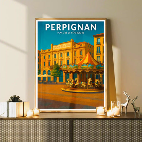 Affiche - Perpignan - Place de la République