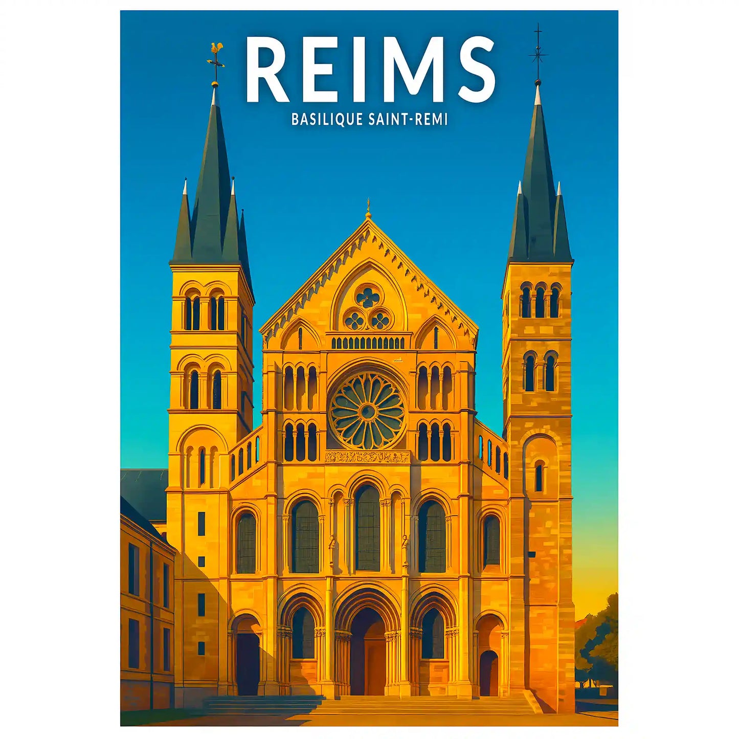 Affiche - Reims - Basilique Saint-Remi