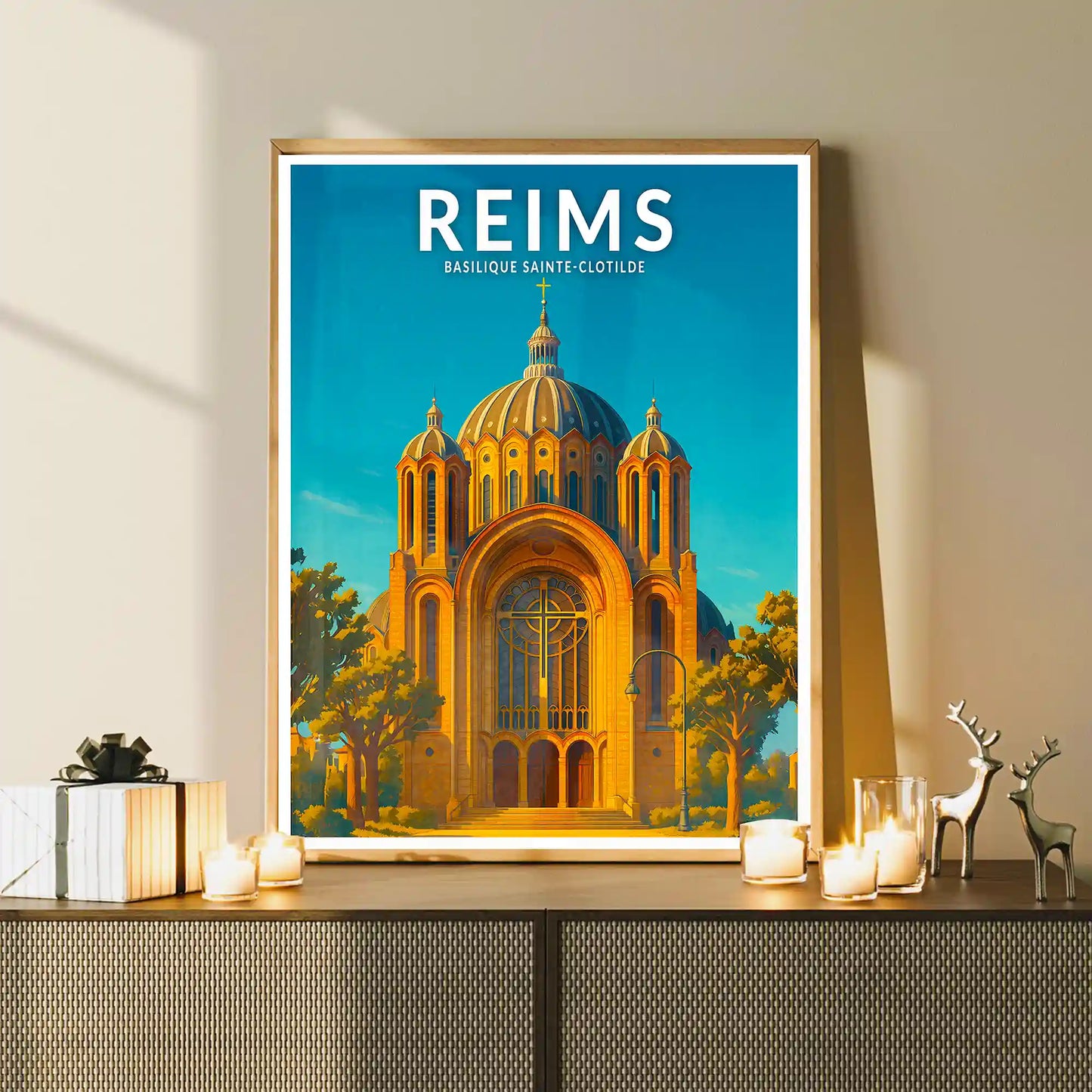Affiche - Reims - Basilique Saint-Clotilde