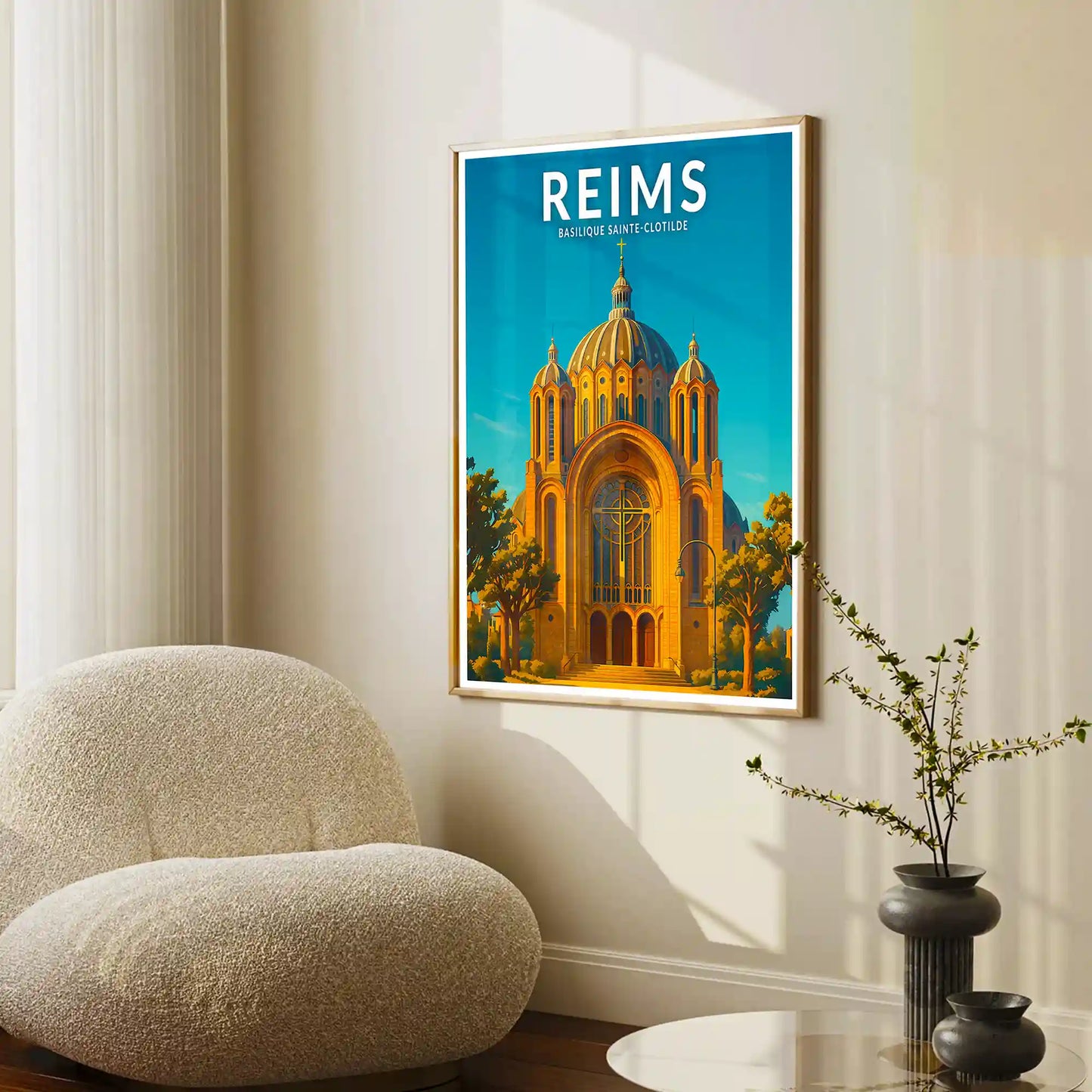 Affiche - Reims - Basilique Saint-Clotilde
