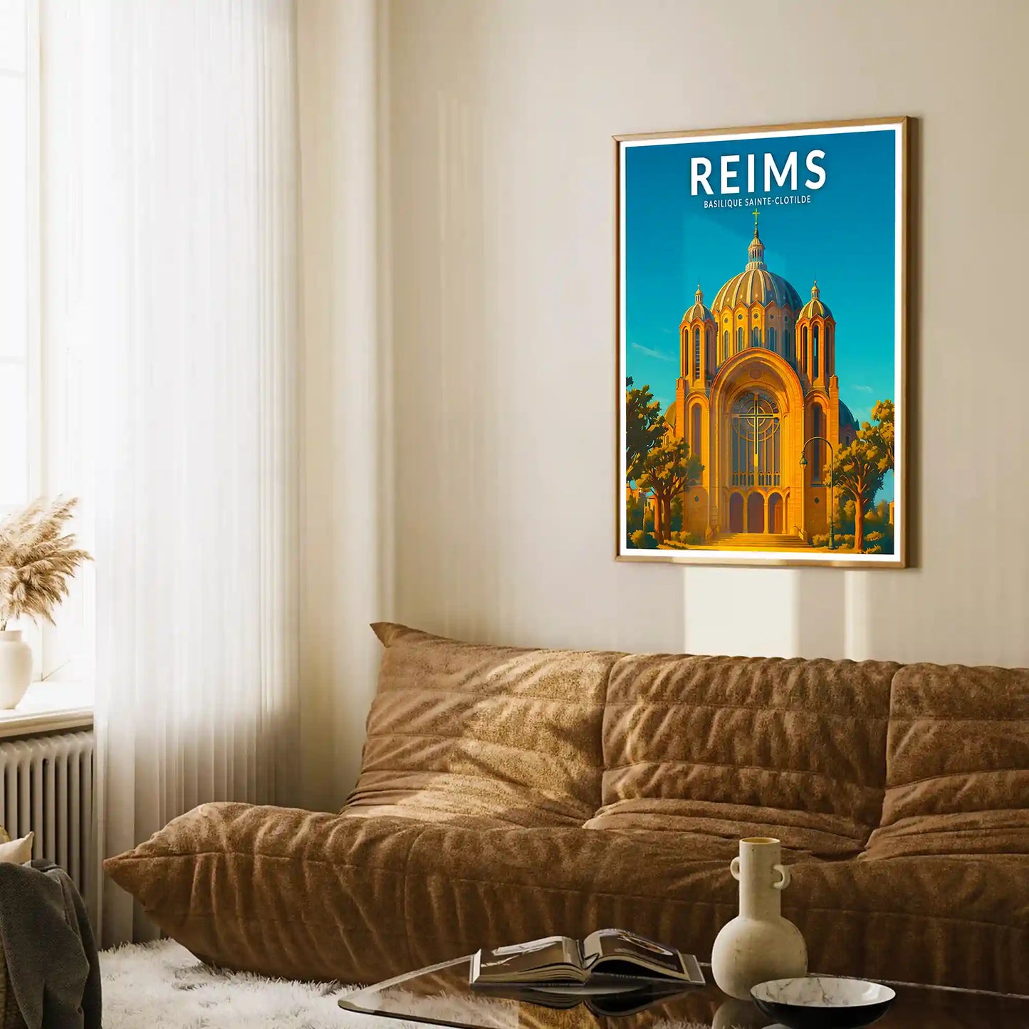 Affiche - Reims - Basilique Saint-Clotilde