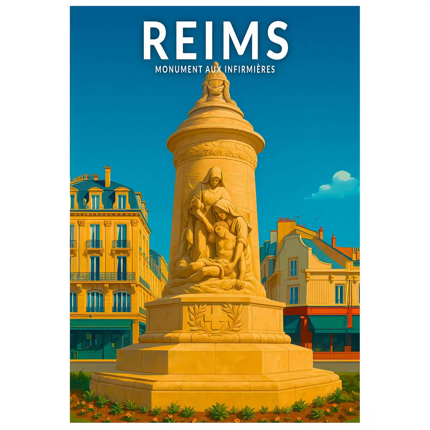 Affiche - Reims - Monument aux Infirmières
