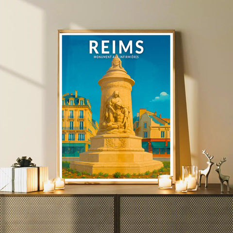 Affiche - Reims - Monument aux Infirmières
