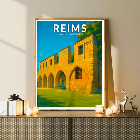 Affiche - Reims - Square des Cordeliers