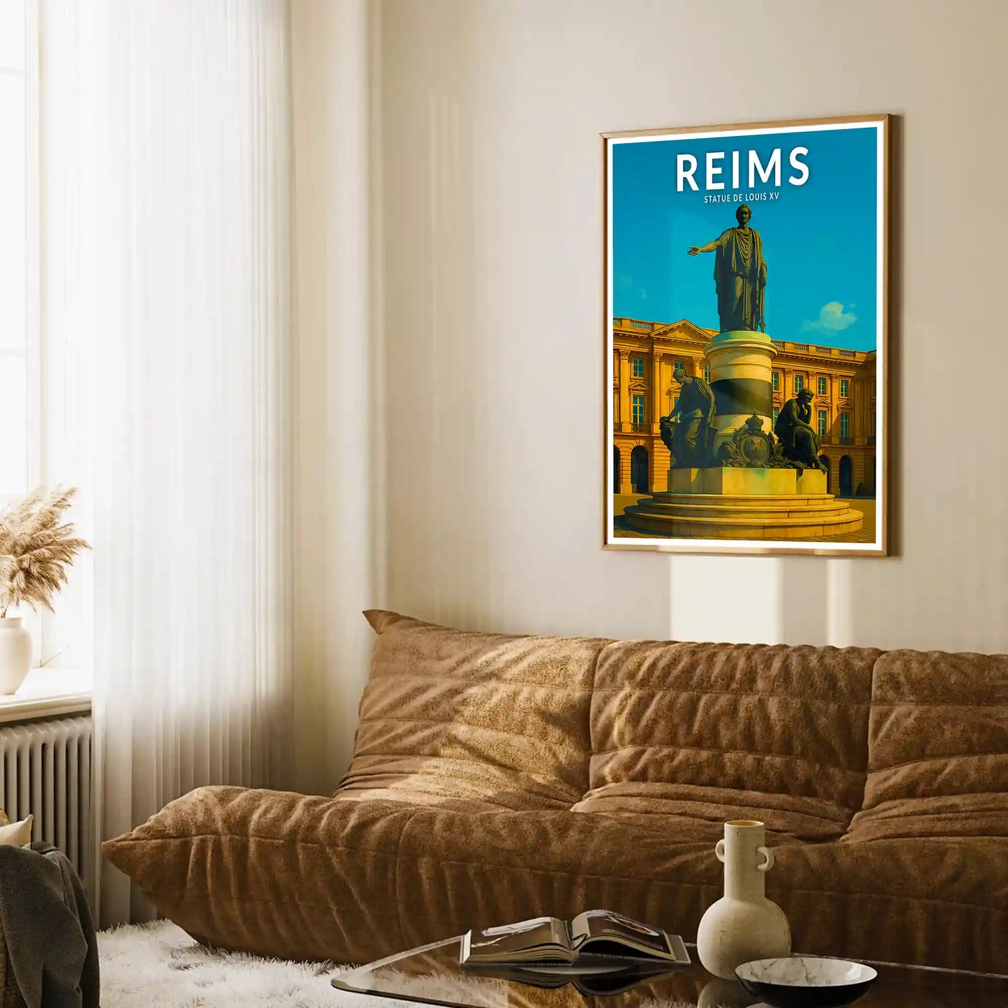 Affiche - Reims - Statue de Louis XV