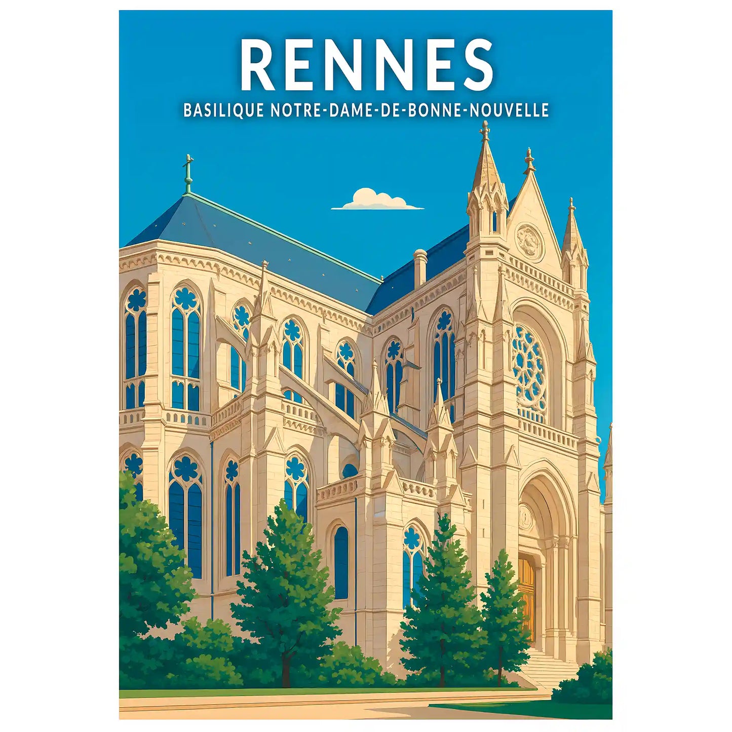 Affiche - Rennes - Basilique Notre-Dame-de-Bonne-Nouvelle