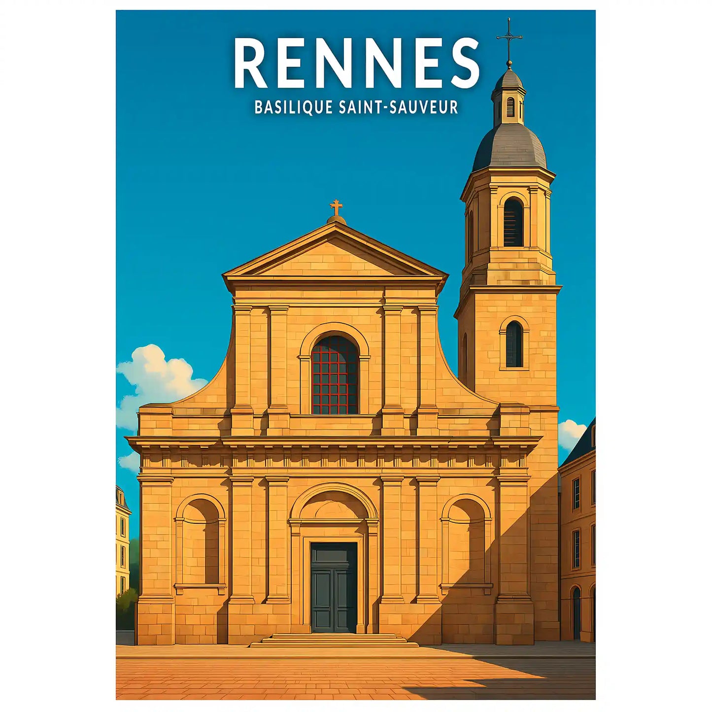 Affiche - Rennes - Basilique Saint-Sauveur