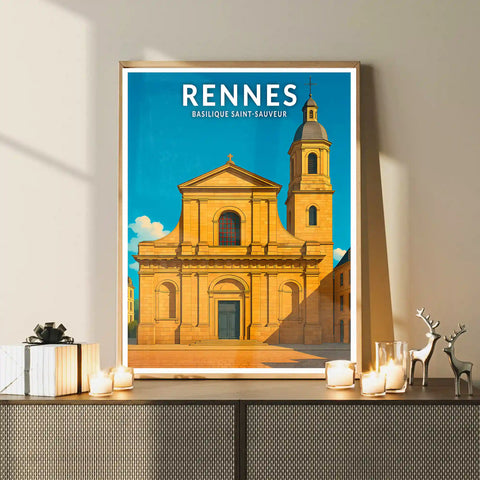 Affiche - Rennes - Basilique Saint-Sauveur