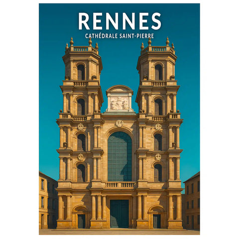 Affiche - Rennes - Cathédrale Saint-Pierre