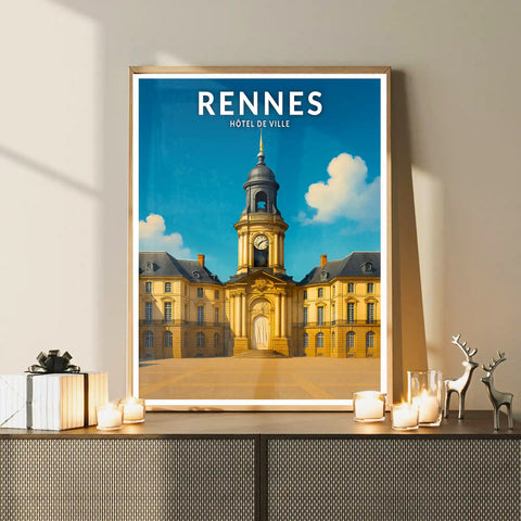 Affiche - Rennes - Hôtel de Ville