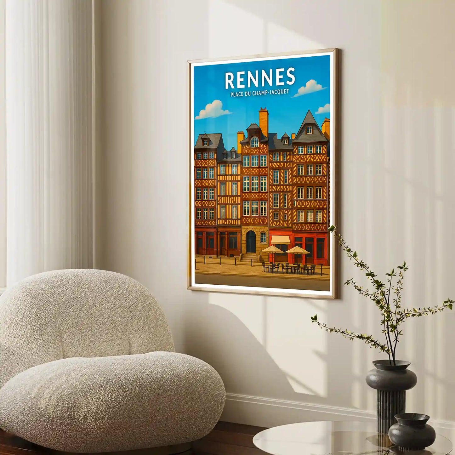 Affiche - Rennes - Place du Champ-Jacquet