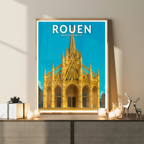 Affiche - Rouen - Église Saint-Maclou