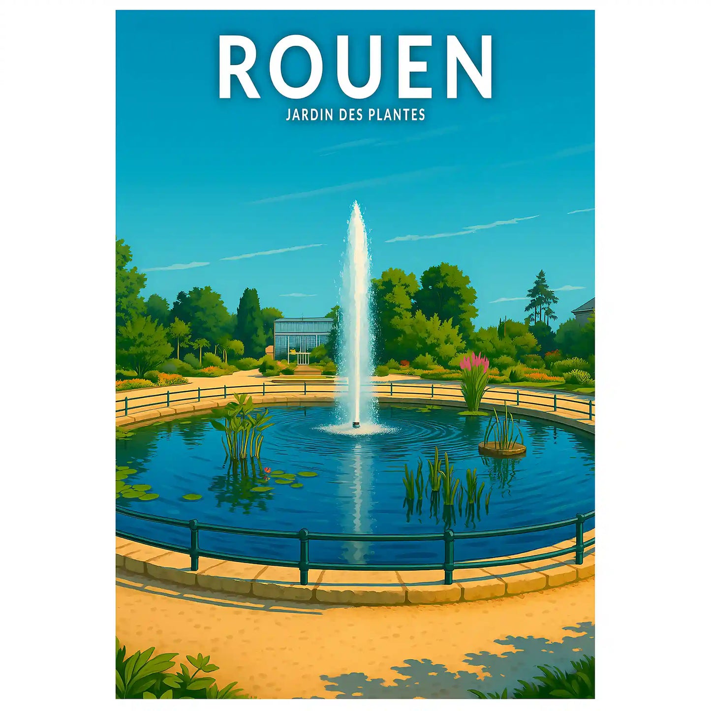 Affiche - Rouen - Jardin des Plantes