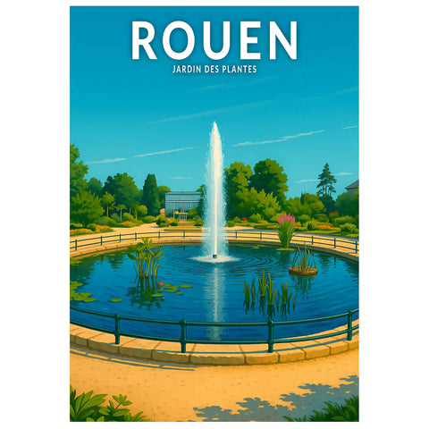 Affiche - Rouen - Jardin des Plantes