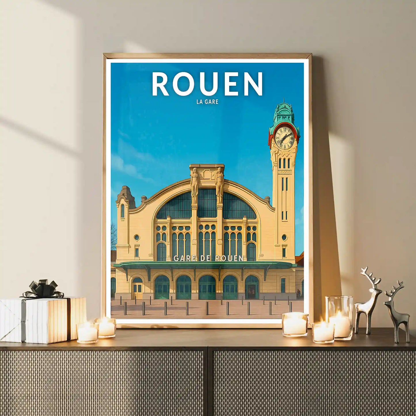 Affiche - Rouen - La Gare
