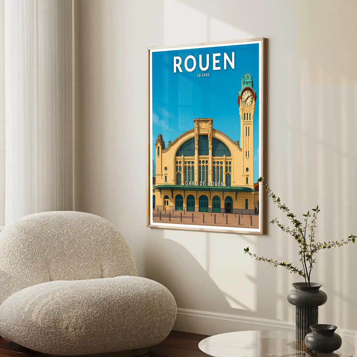 Affiche - Rouen - La Gare