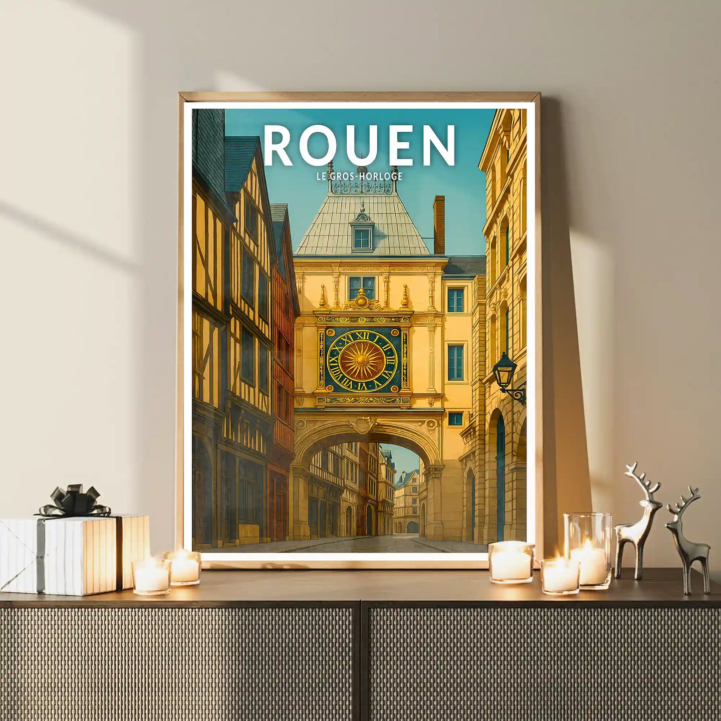 Affiche - Rouen - Le Gros Horloge