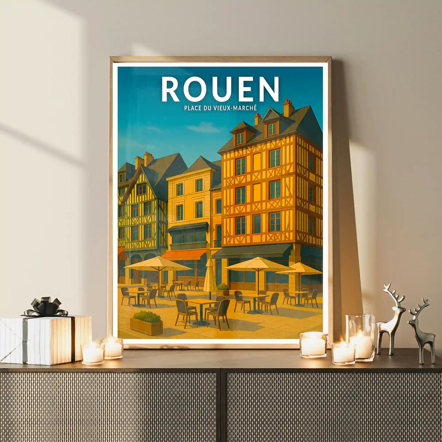 Affiche - Rouen - Place du Vieux-Marché