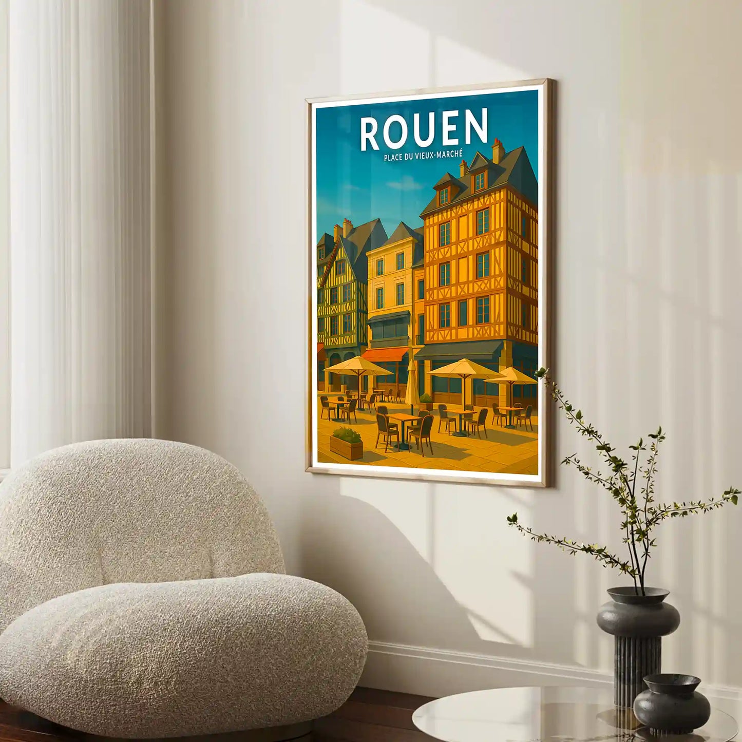 Affiche - Rouen - Place du Vieux-Marché