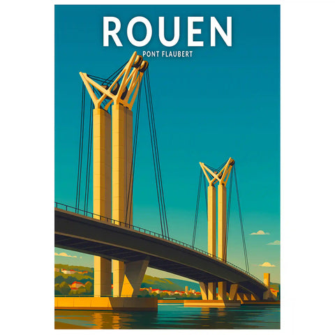 Affiche - Rouen - Pont Flaubert
