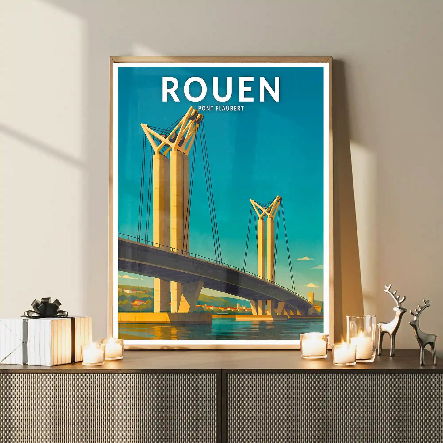 Affiche - Rouen - Pont Flaubert