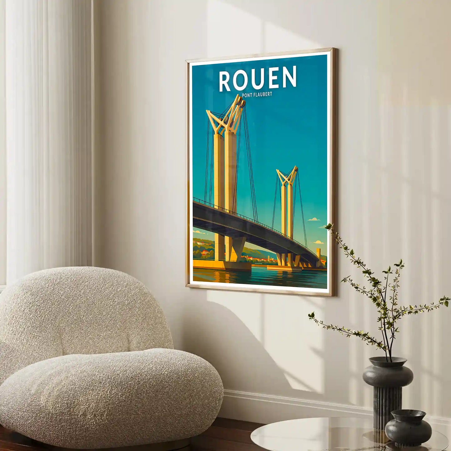 Affiche - Rouen - Pont Flaubert
