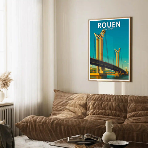 Affiche - Rouen - Pont Flaubert