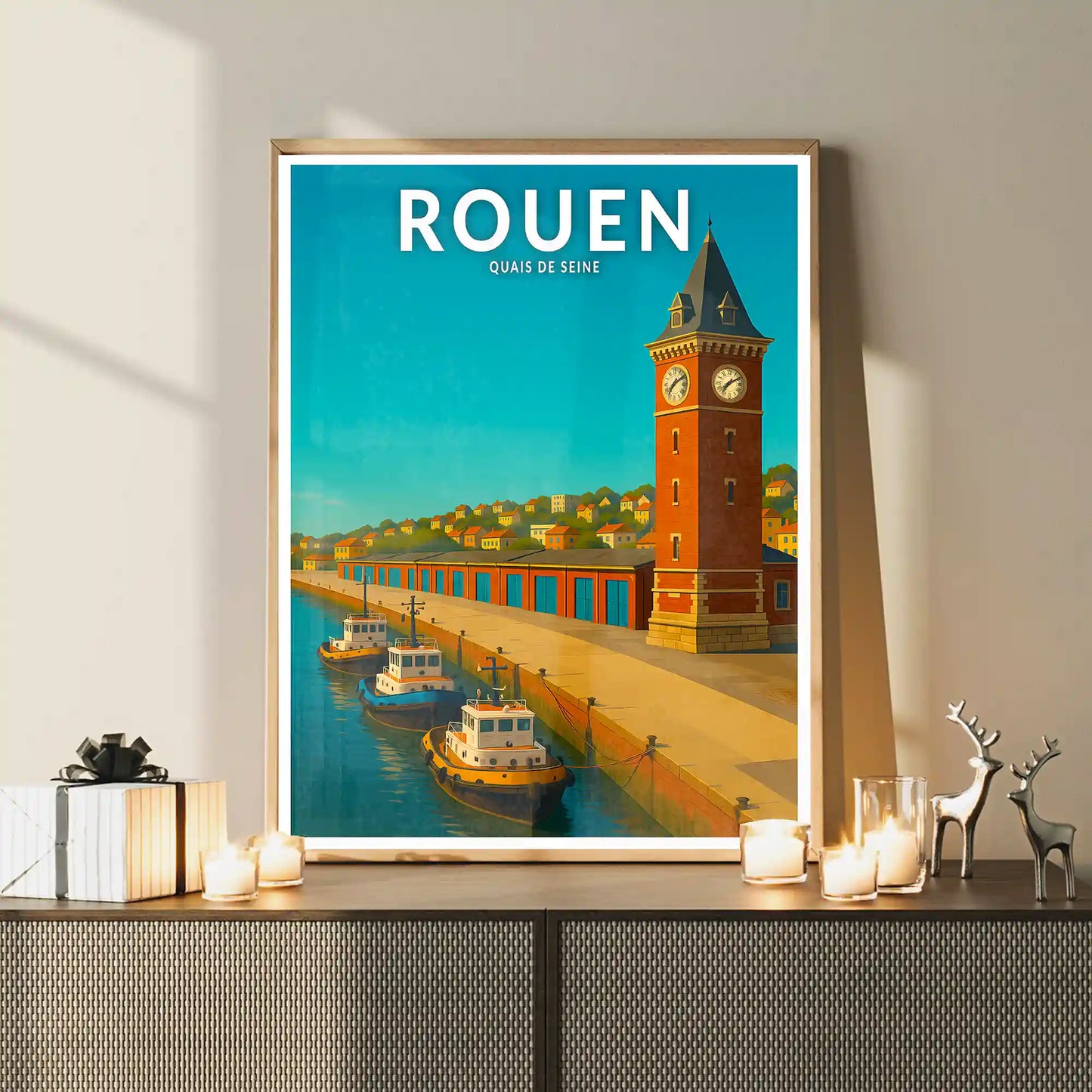Affiche - Rouen - Quais de Seine