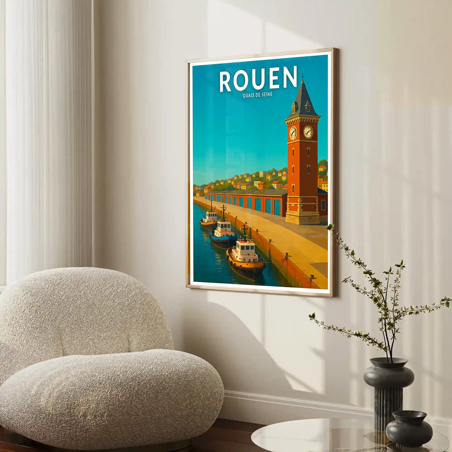 Affiche - Rouen - Quais de Seine