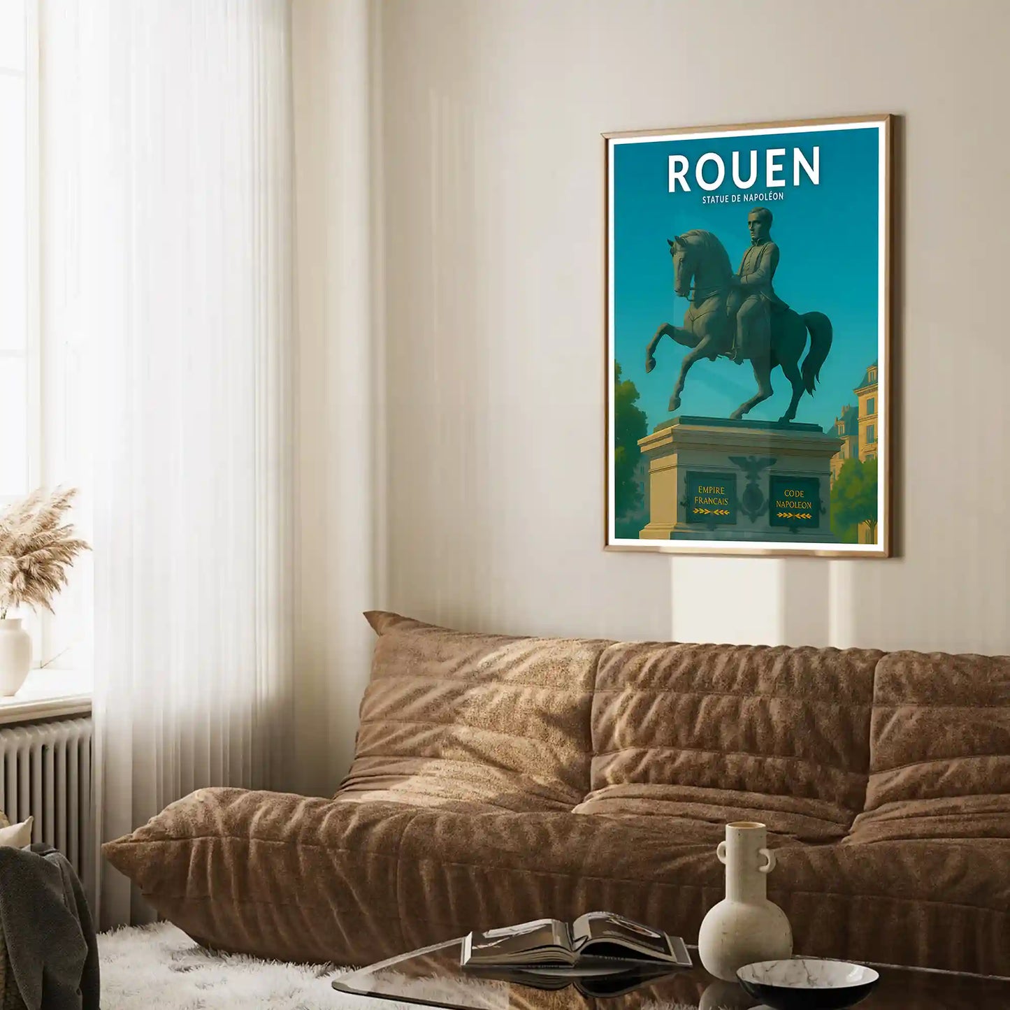 Affiche - Rouen - Statue de Napoléon