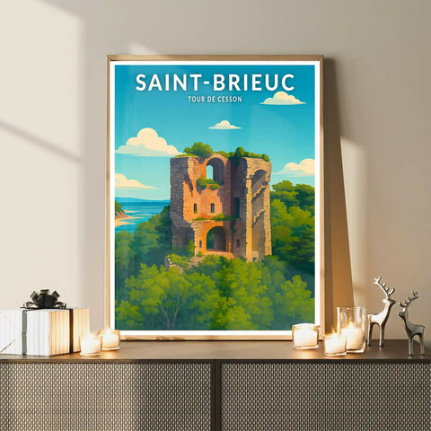 Affiche - Saint-Brieuc - Tour de Cesson