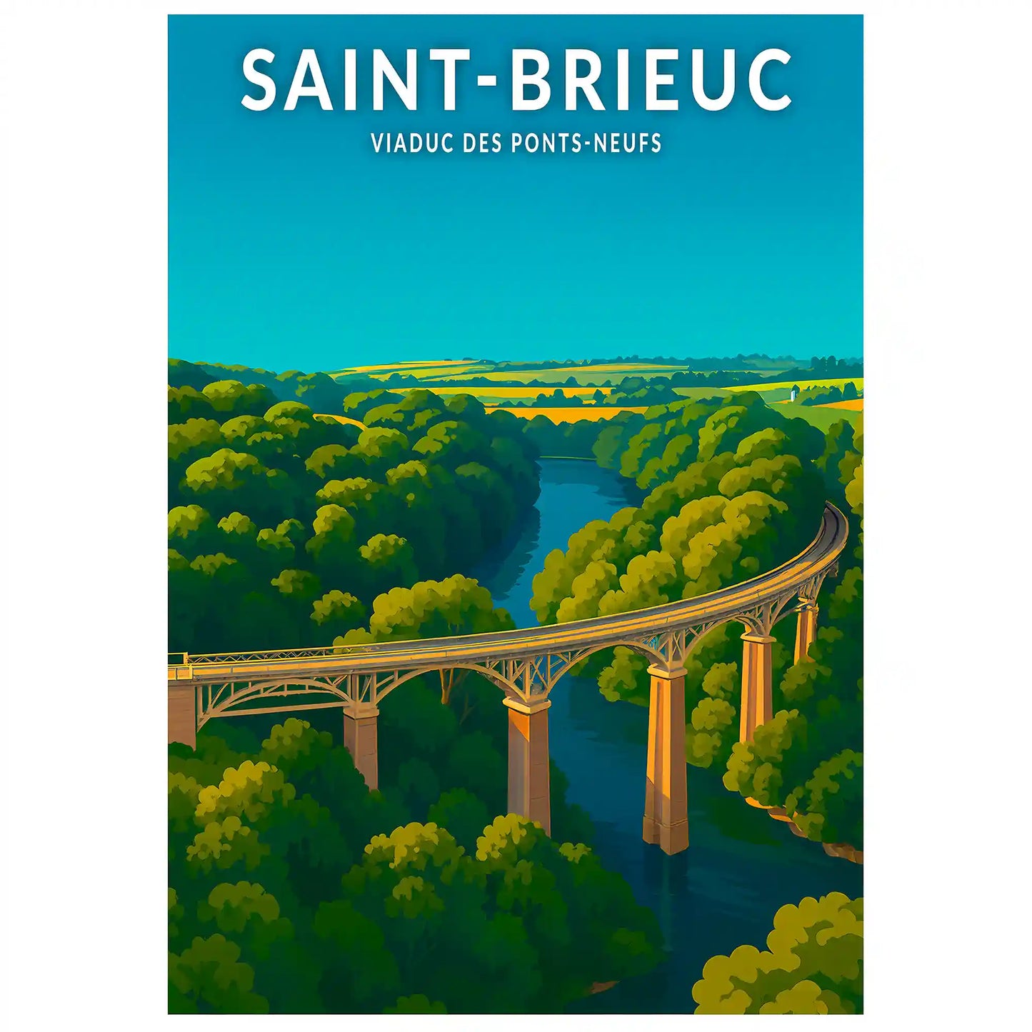 Affiche - Saint-Brieuc - Viaduc des Ponts-Neufs