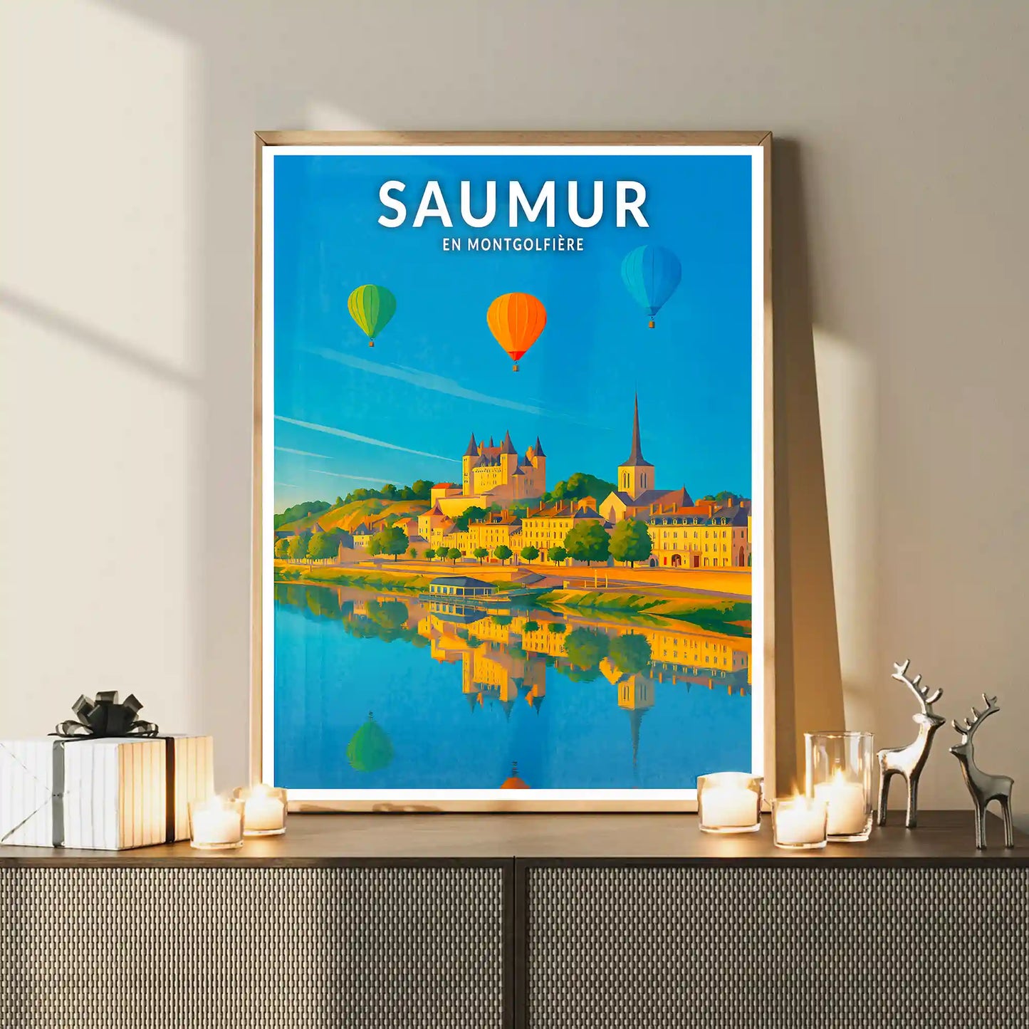 Affiche - Saumur - En Montgolfière