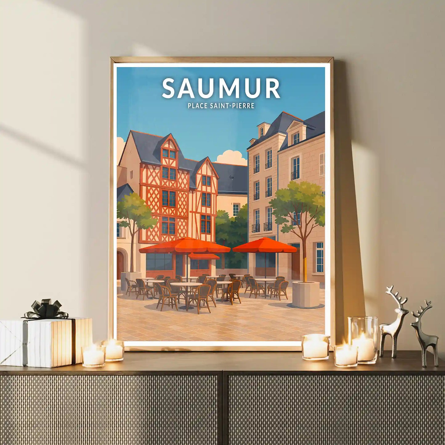 Affiche - Saumur - Place Saint-Pierre