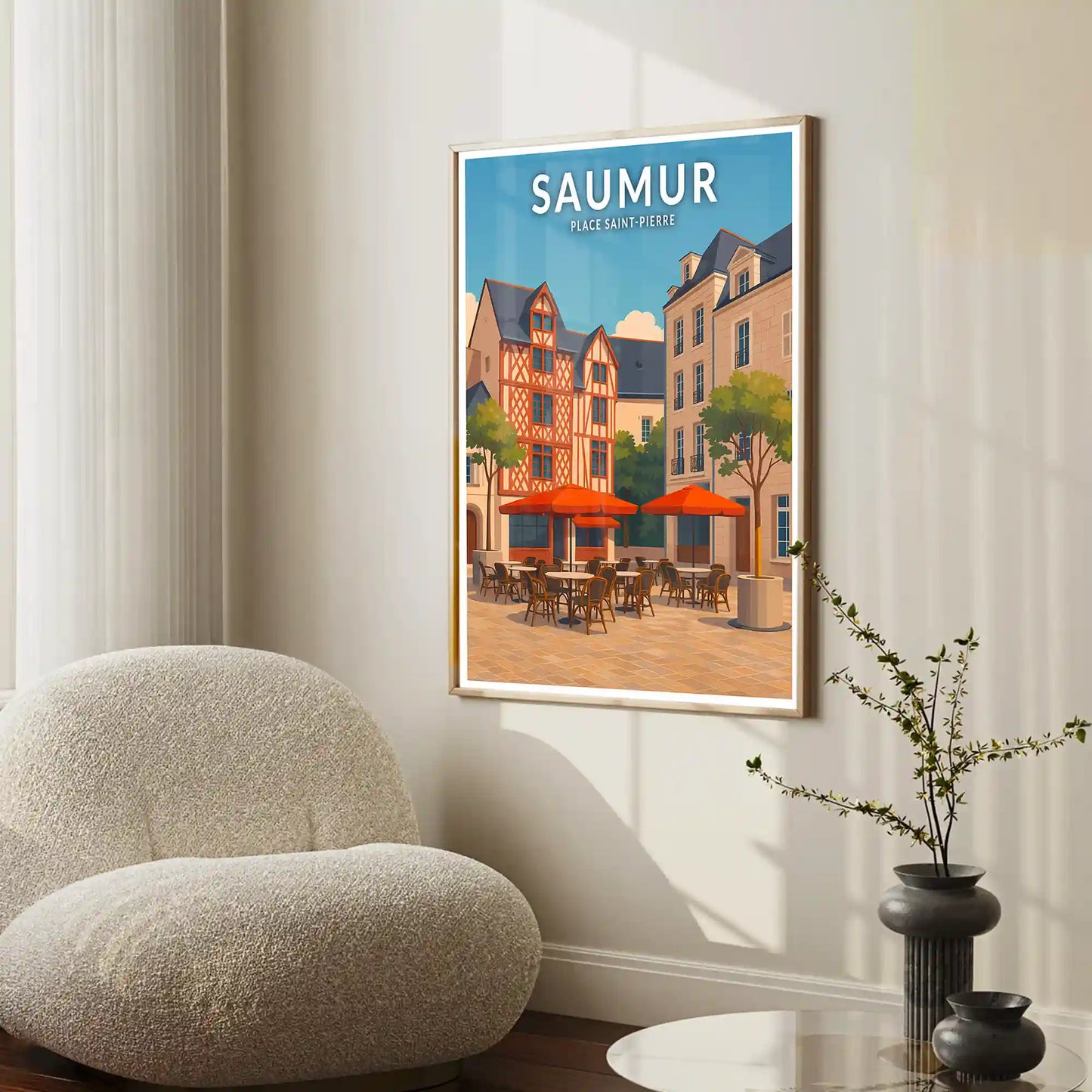 Affiche - Saumur - Place Saint-Pierre