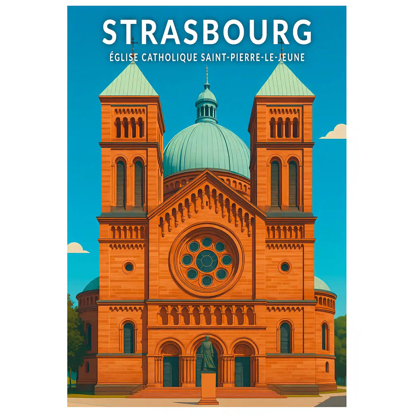 Affiche - Strasbourg - Église catholique Saint-Pierre-le-Jeune