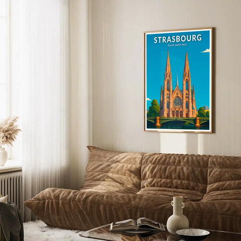 Affiche - Strasbourg - Église Saint-Paul