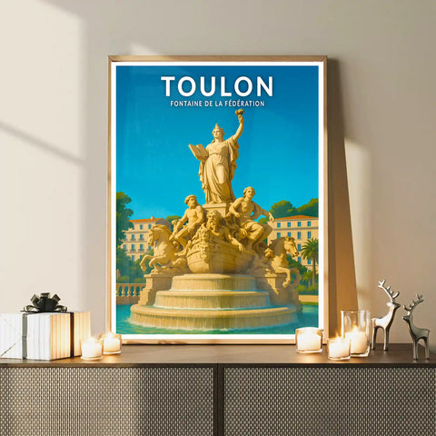 Affiche - Toulon - Fontaine de la Fédération