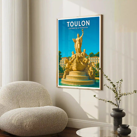 Affiche - Toulon - Fontaine de la Fédération
