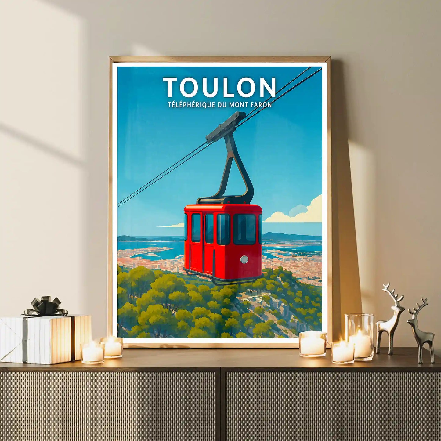 Affiche - Toulon - Téléphérique du Mont Faron