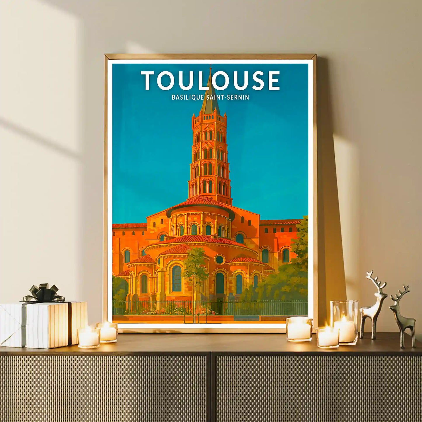 Affiche - Toulouse - Basilique Saint-Sernin