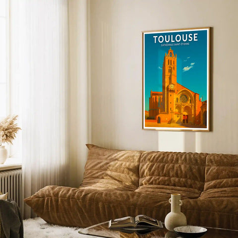 Affiche - Toulouse - Cathédrale Saint-Étienne