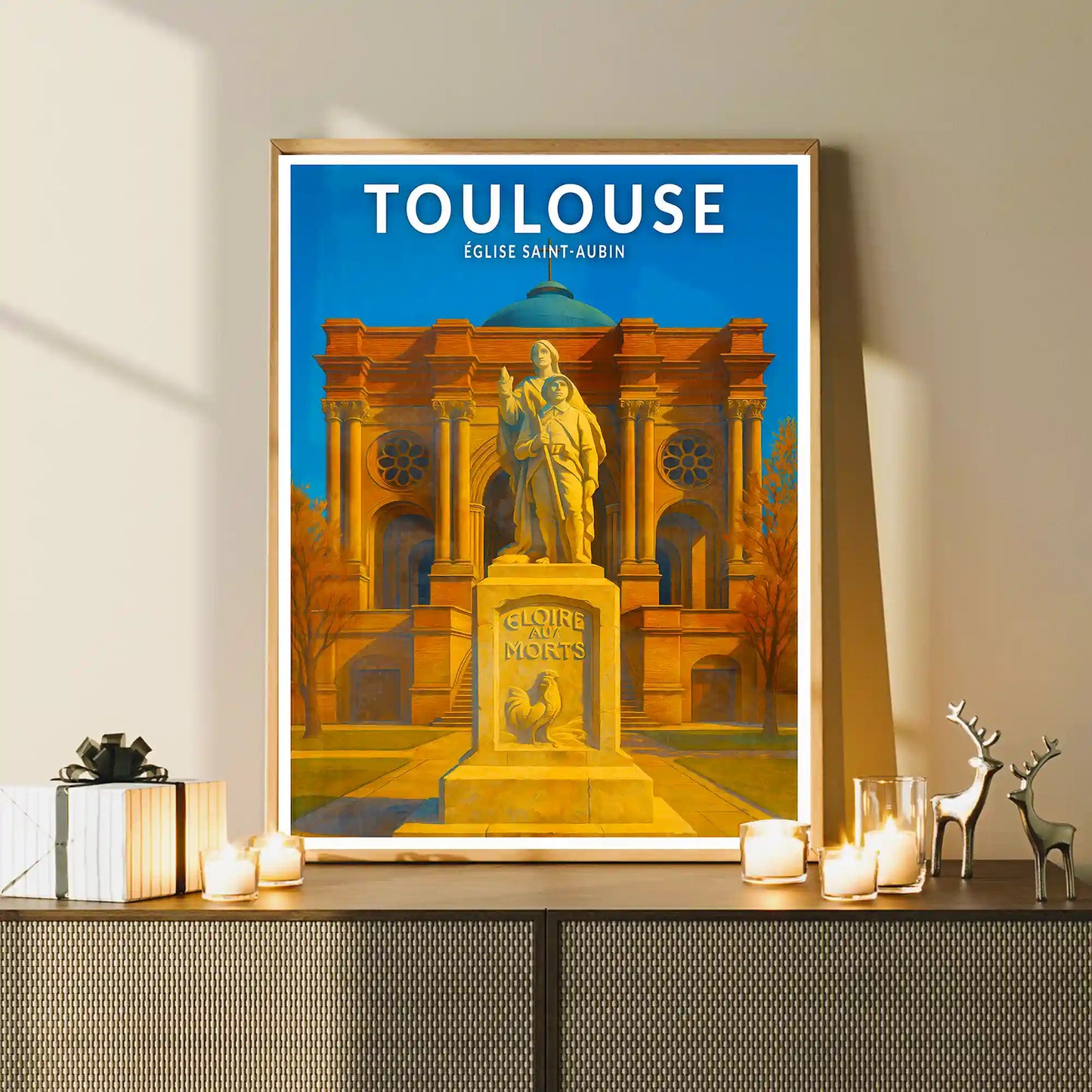Affiche - Toulouse - Église Saint-Aubin