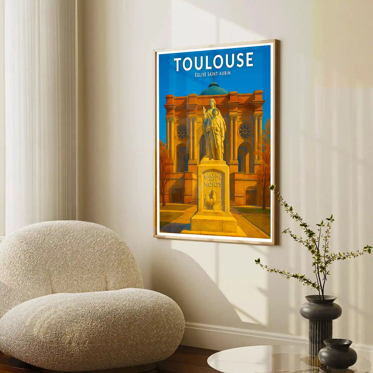 Affiche - Toulouse - Église Saint-Aubin