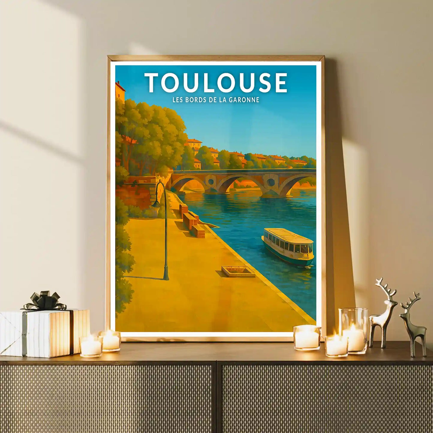Affiche - Toulouse - Les bords de la Garonne