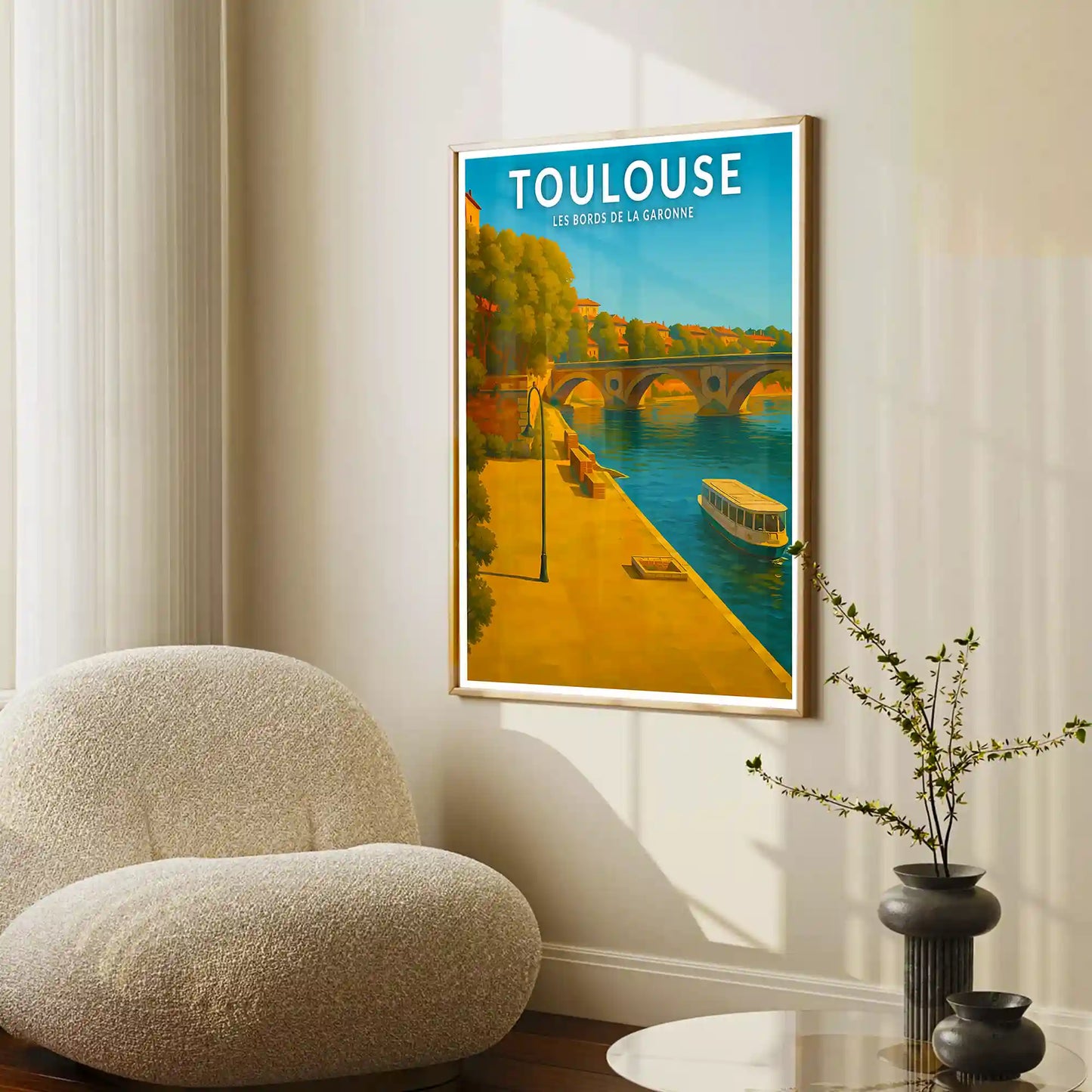 Affiche - Toulouse - Les bords de la Garonne