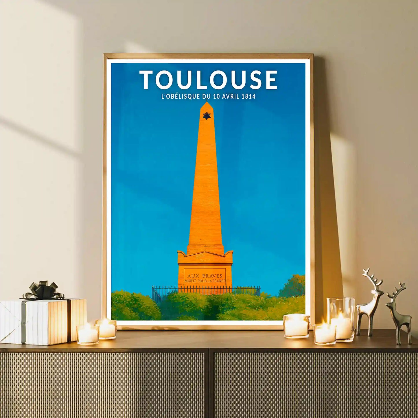 Affiche - Toulouse - L'Obélisque du 10 Avril 1814