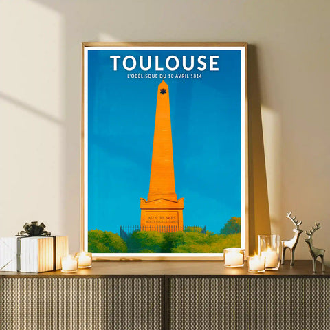 Affiche - Toulouse - L'Obélisque du 10 Avril 1814
