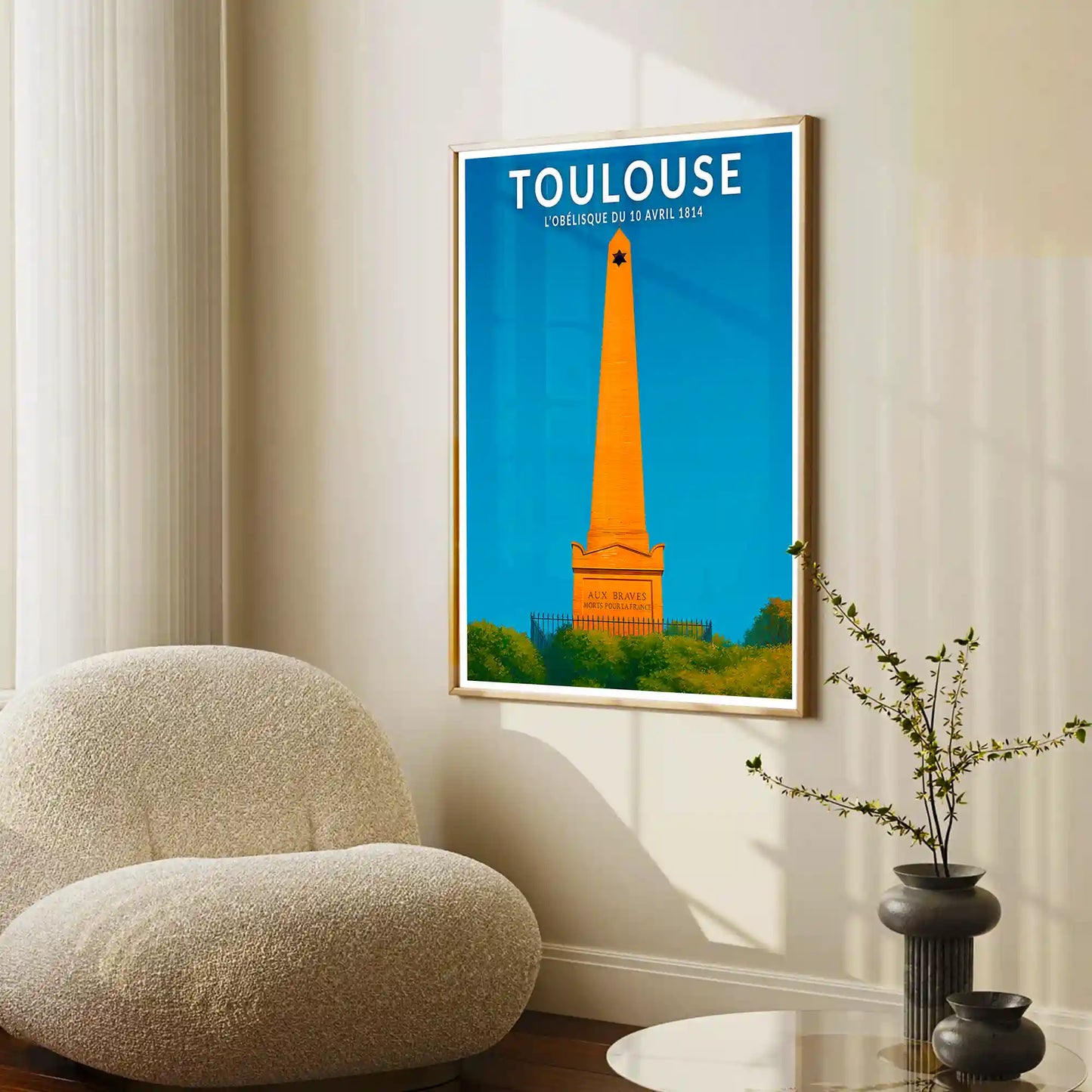 Affiche - Toulouse - L'Obélisque du 10 Avril 1814
