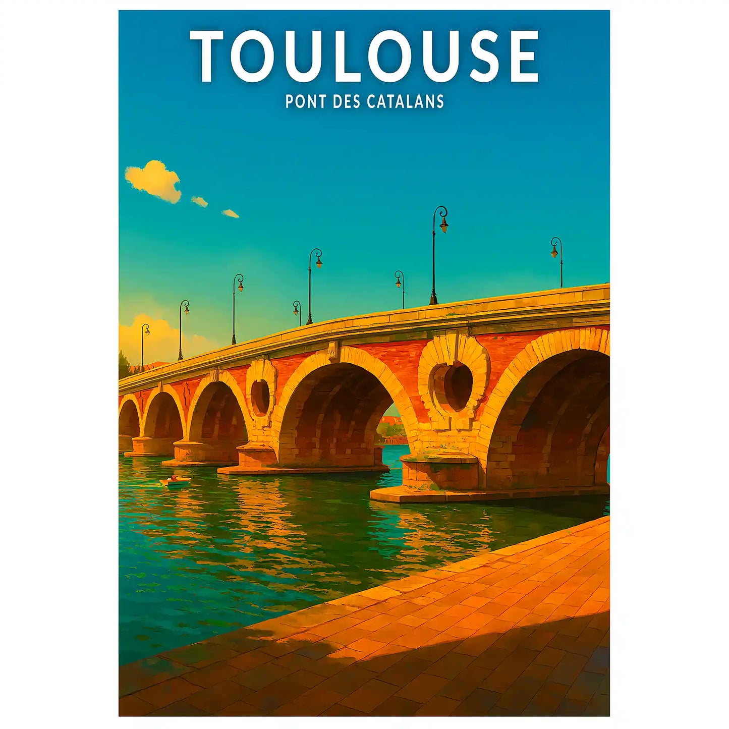 Affiche - Toulouse - Pont des Catalans